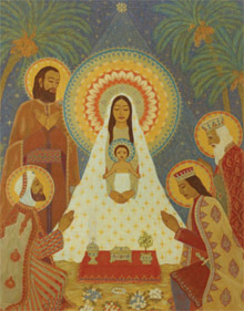 Catherine Schuon’s painting titled The Adoration of the Magi