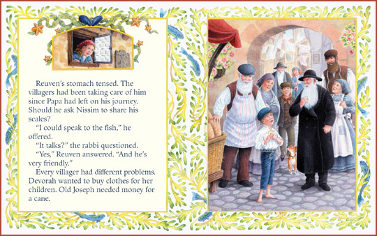 another sample page-spread from the book “The Generous Fish”, by Jacqueline Jules and Frances Tyrrell