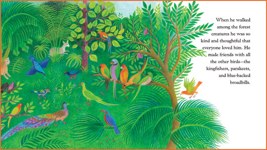A sample spread from the book “Little Lek Longtail Learns to Sleep”, written and illustrated by Isabelle Brent