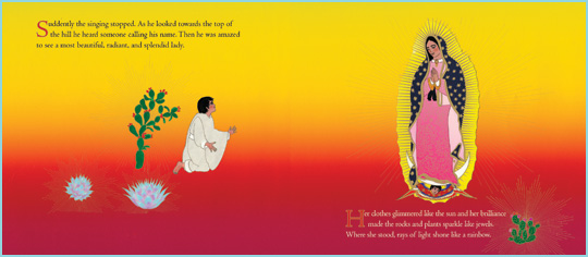 a page from the book “Gifts of Our Lady of Guadalupe: Patroness of Latin America”
, written and illustrated by Demi