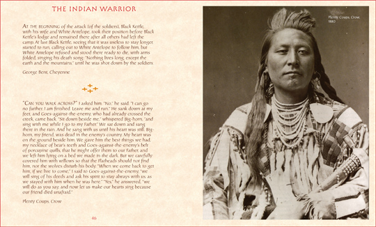 sample spread from the book “Spirit of the Indian Warrior”, by Michael Fitzgerald and Joseph Fitzgerald