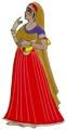 illustration of a woman in a sari